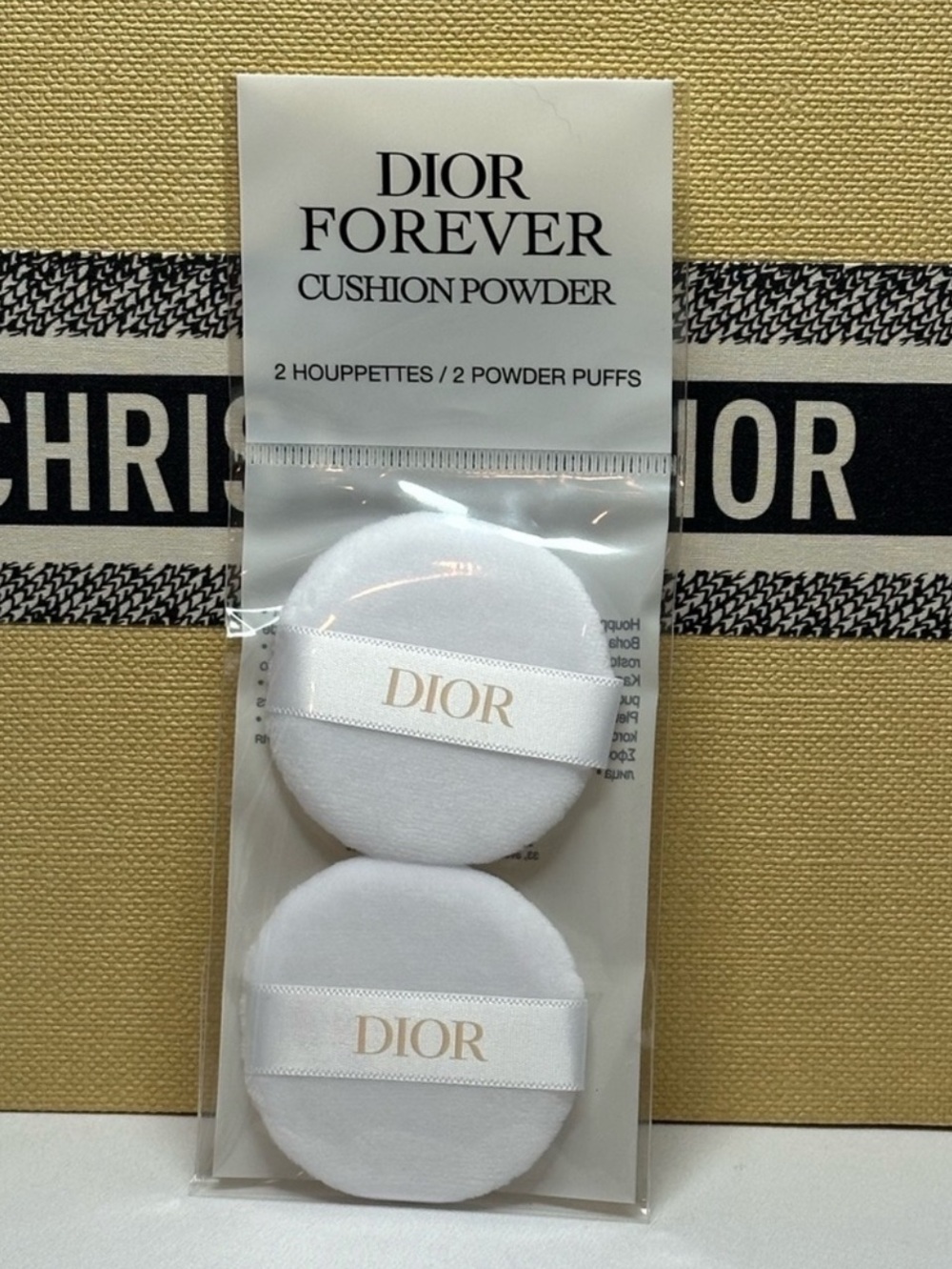 Dior White Cushion Powder Puffs 2 Pack